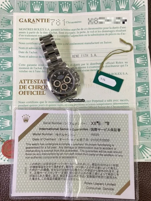 Remarkable Fake Rolex Daytona 16520 Automatic Movement Steel Case Mens/unisex Watch - Image 8
