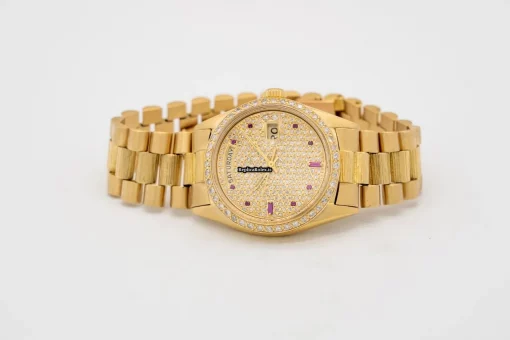 Cool Replica Rolex Day-date 36 1803 Caliber 1556 Automatic Movement 36mm Yellow Gold Case Mens/unisex Watch - Image 3
