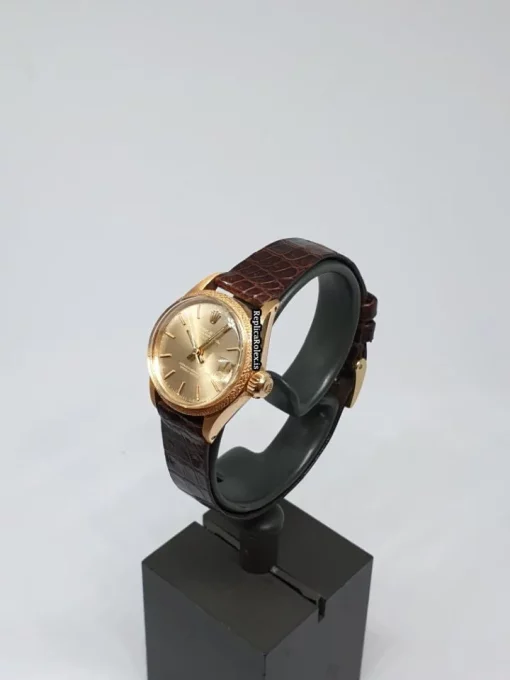 Fabulous Replica Rolex Datejust 6701 Automatic Movement 26mm Yellow Gold Case Womens Watch - Image 3