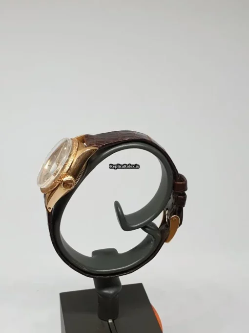 Fabulous Replica Rolex Datejust 6701 Automatic Movement 26mm Yellow Gold Case Womens Watch - Image 4