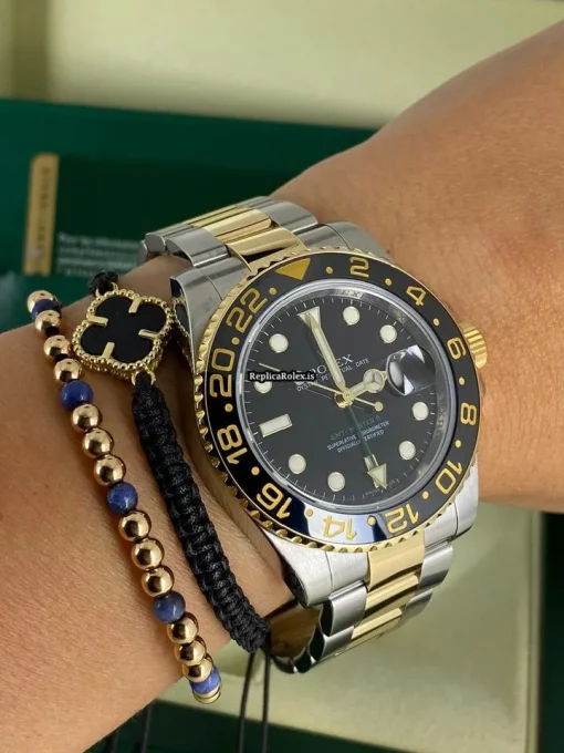 Mind-boggling Fakes Rolex Gmt-master II 116713ln Caliber 3186 Automatic Movement 40mm Gold/steel Case Mens/unisex Watch - Image 7