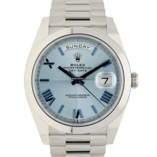 Fine Fake Rolex Day-date 40 228206 Caliber 3255 Automatic Movement 40mm Platinum Case Mens/unisex Watch