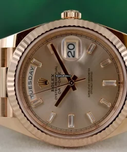 1:1 Replica Rolex Day-date 40 228235-0006 Caliber 3255 Automatic Movement 40mm Rose Gold Case Mens/unisex Watch