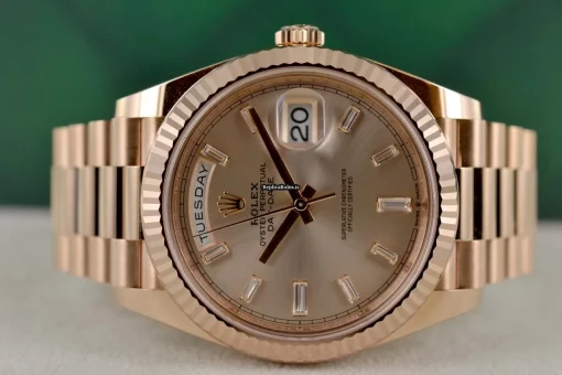1:1 Replica Rolex Day-date 40 228235-0006 Caliber 3255 Automatic Movement 40mm Rose Gold Case Mens/unisex Watch
