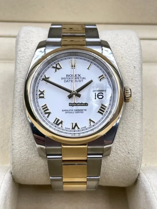 Fabulous Replica Rolex Datejust 116203 Caliber 3135 Automatic Movement 36mm Gold/steel Case Mens/unisex Watch - Image 2
