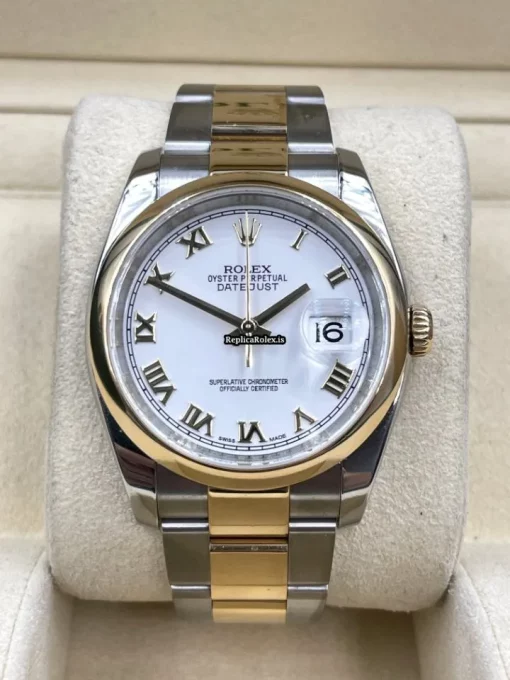Fabulous Replica Rolex Datejust 116203 Caliber 3135 Automatic Movement 36mm Gold/steel Case Mens/unisex Watch - Image 3