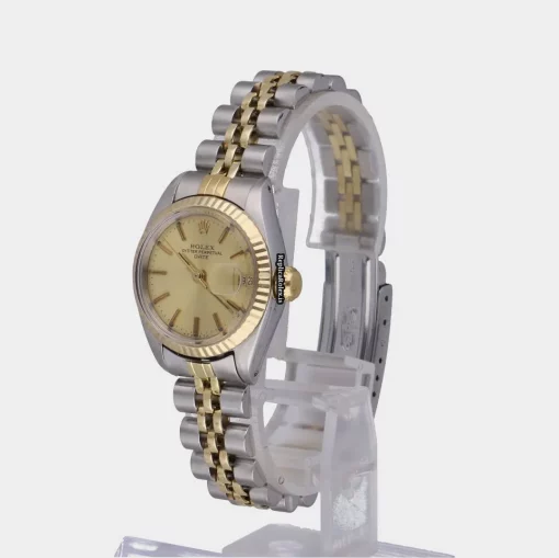 Reliable Replica Rolex Lady-datejust 69173 Caliber 2135 Automatic Movement 26mm Gold/steel Case Womens Watch - Image 3