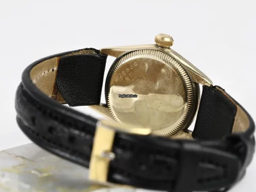 Exquisite Fake Rolex Bubble Back 3133 Manual Winding Movement 29mm Yellow Gold Case Watch - Image 9