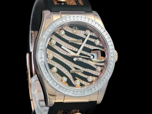 Fantastic Replica Rolex Datejust 116185 Automatic Movement 36mm Rose Gold Case Mens/unisex Watch