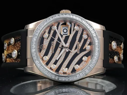 Fantastic Replica Rolex Datejust 116185 Automatic Movement 36mm Rose Gold Case Mens/unisex Watch - Image 2