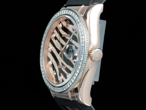 Fantastic Replica Rolex Datejust 116185 Automatic Movement 36mm Rose Gold Case Mens/unisex Watch - Image 4