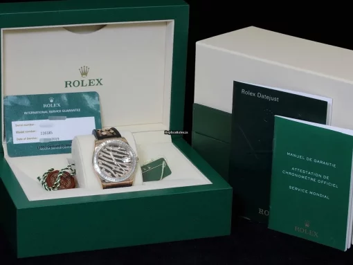 Fantastic Replica Rolex Datejust 116185 Automatic Movement 36mm Rose Gold Case Mens/unisex Watch - Image 7