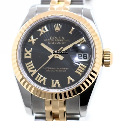 Suitable Fake Rolex Lady-datejust 179173 Automatic Movement 26mm Gold/steel Case Womens Watch