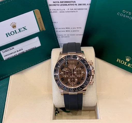 Inexpensive Replica Rolex Daytona 116515ln Caliber 4130 Automatic Movement 40mm Rose Gold Case Mens/unisex Watch - Image 4