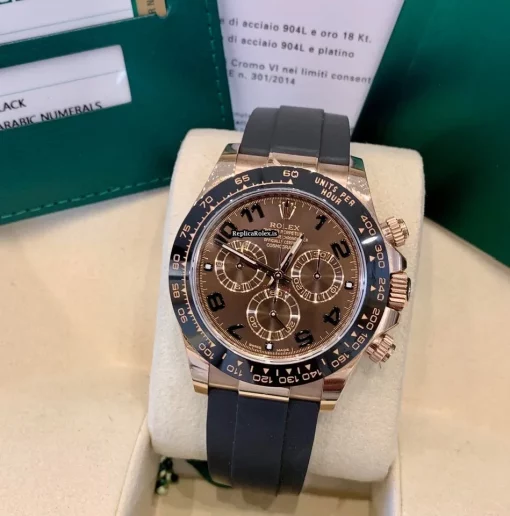 Inexpensive Replica Rolex Daytona 116515ln Caliber 4130 Automatic Movement 40mm Rose Gold Case Mens/unisex Watch - Image 5