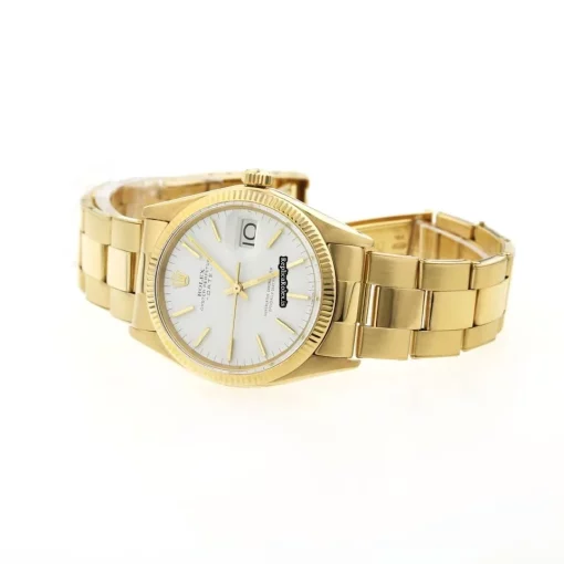 Superior Fakes Rolex Oyster Perpetual Date 1501 Automatic Movement 34mm Yellow Gold Case Watch - Image 7