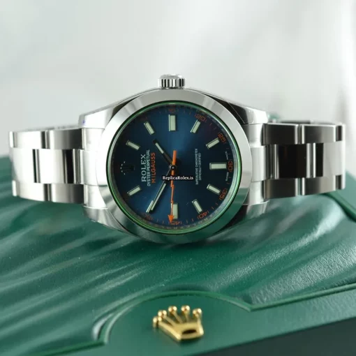 Exquisite Fake Rolex Milgauss 116400gv Caliber 3131 Automatic Movement 40mm Steel Case Mens/unisex Watch - Image 10