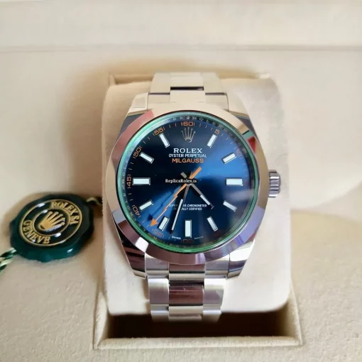 Exquisite Fake Rolex Milgauss 116400gv Caliber 3131 Automatic Movement 40mm Steel Case Mens/unisex Watch - Image 5