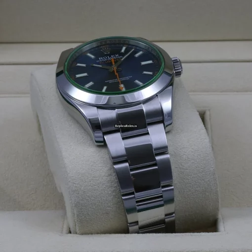 Exquisite Fake Rolex Milgauss 116400gv Caliber 3131 Automatic Movement 40mm Steel Case Mens/unisex Watch - Image 8