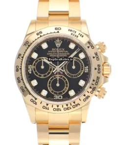 Attractive Clone Rolex Daytona 116508g Caliber 4130 Automatic Movement 40mm Yellow Gold Case Watch