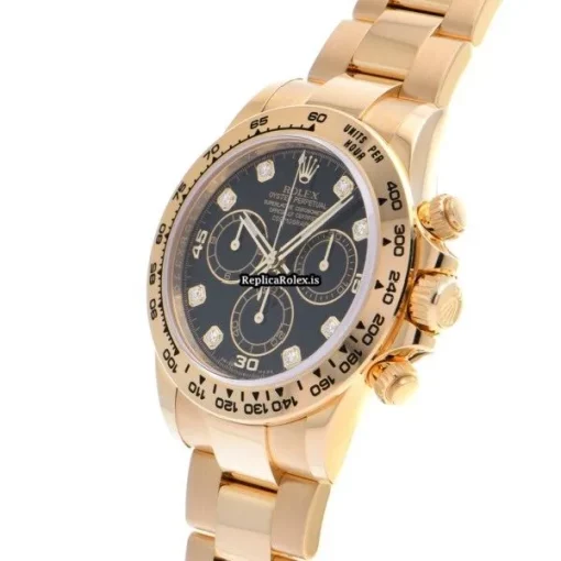 Attractive Clone Rolex Daytona 116508g Caliber 4130 Automatic Movement 40mm Yellow Gold Case Watch - Image 2