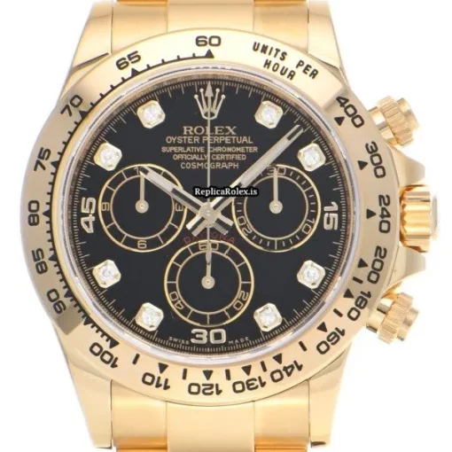 Attractive Clone Rolex Daytona 116508g Caliber 4130 Automatic Movement 40mm Yellow Gold Case Watch - Image 6