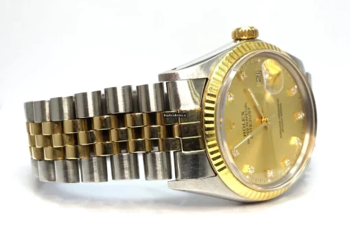 Exquisite Fake Rolex Datejust 16013 Caliber 3035 Automatic Movement 36mm Gold/steel Case Mens/unisex Watch - Image 2