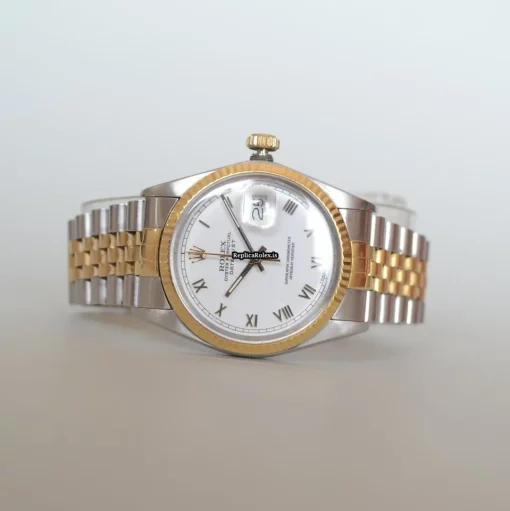 Mind-boggling Clone Rolex Datejust 16013 Caliber 3135 Automatic Movement 36mm Gold/steel Case Mens/unisex Watch - Image 2