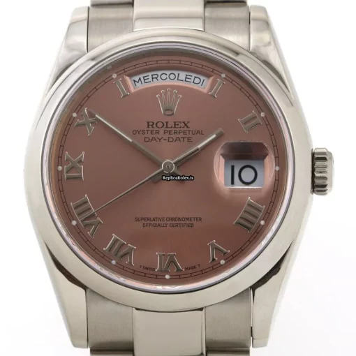 Exquisite Fake Rolex Day-date 36 118209 Automatic Movement 36mm White Gold Case Watch - Image 2