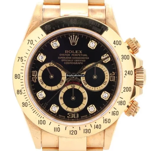 High-end Copy Rolex Daytona 16528g Caliber 4030 Automatic Movement 40mm Yellow Gold Case Mens/unisex Watch - Image 2