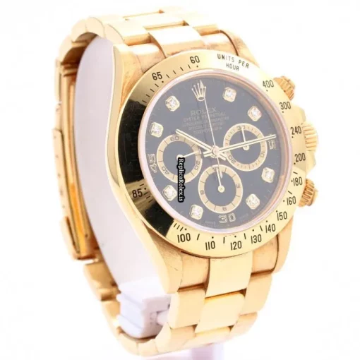 High-end Copy Rolex Daytona 16528g Caliber 4030 Automatic Movement 40mm Yellow Gold Case Mens/unisex Watch - Image 8