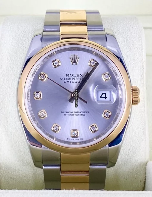 Fantastic Fake Rolex Datejust 116203 Caliber 3135 Automatic Movement 36mm Gold/steel Case Mens/unisex Watch - Image 3