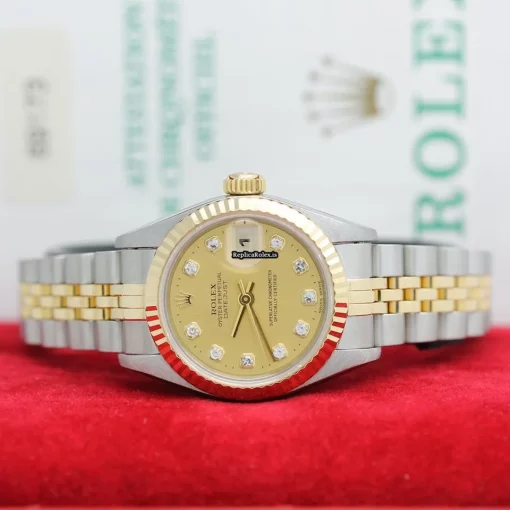 Nice Replica Rolex Lady-datejust 69173 Caliber 2135 Automatic Movement 26x42mm Gold/steel Case Womens Watch