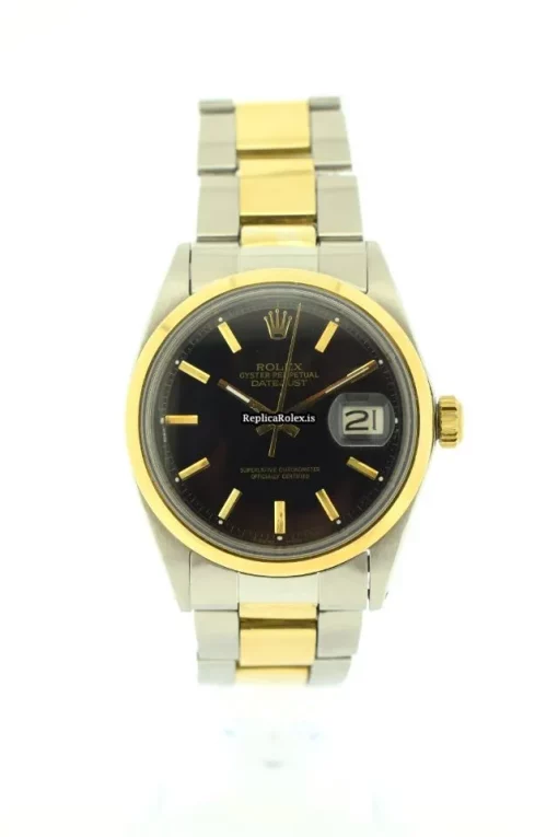 Wonderful Replica Rolex Datejust 1600 Automatic Movement 35mm Gold/steel Case Mens/unisex Watch - Image 8