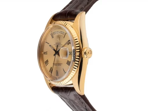 Appealing Fake Rolex Day-date 36 1803 Caliber 1556 Automatic Movement 36mm Yellow Gold Case Mens/unisex Watch - Image 2