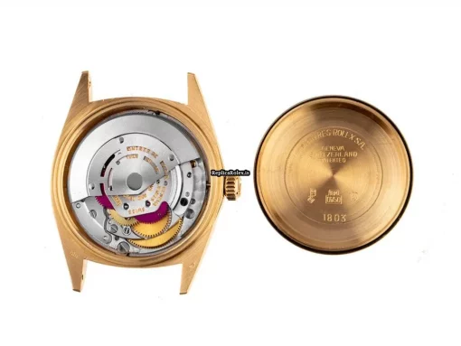 Appealing Fake Rolex Day-date 36 1803 Caliber 1556 Automatic Movement 36mm Yellow Gold Case Mens/unisex Watch - Image 6