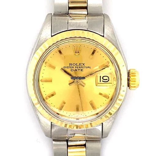 1:1 Replica Rolex Lady-datejust 6917 Caliber 2135 Automatic Movement 26mm Gold/steel Case Womens Watch