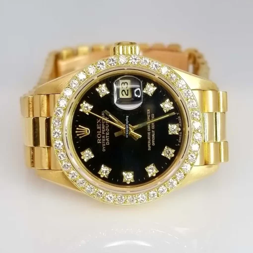 Fabulous Copies Rolex Lady-datejust 69178 Caliber 2135 Automatic Movement 26mm Yellow Gold Case Womens Watch - Image 3