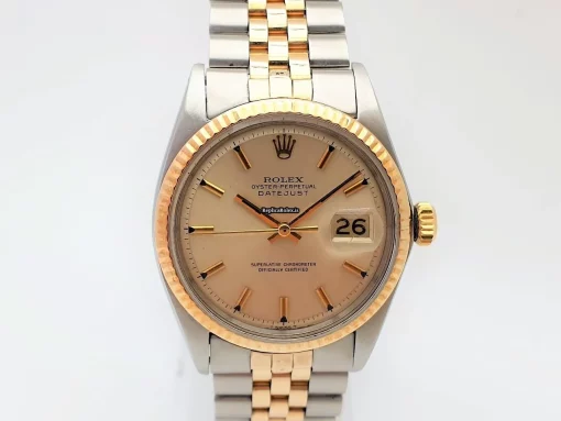 Ideal Fake Rolex Datejust 1601 Caliber 1570 Automatic Movement 36mm Gold/steel Case Mens/unisex Watch