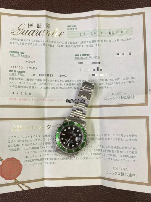 Wonderful Replica Rolex Submariner Date 16610lv Automatic Movement Steel Case Mens/unisex Watch - Image 8
