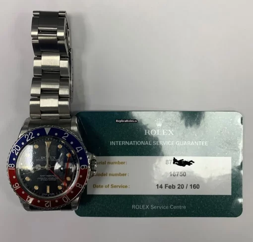 Top Replica Rolex Gmt-master 16750 Caliber 3075 Automatic Movement 40mm Steel Case Mens/unisex Watch - Image 4