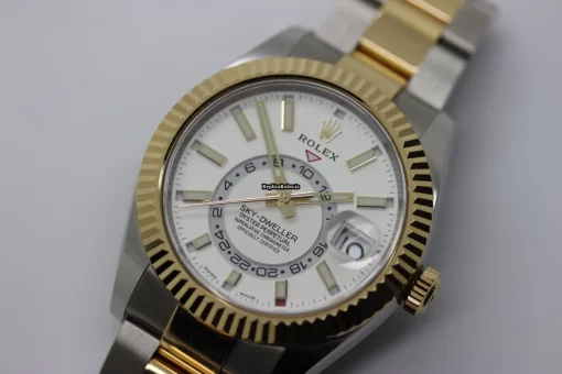 Pleasing Fake Rolex Sky-dweller 326933 Caliber 9001 Automatic Movement 42mm Gold/steel Case Mens/unisex Watch - Image 10