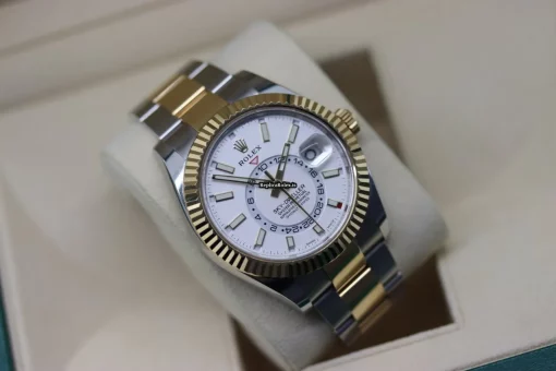 Pleasing Fake Rolex Sky-dweller 326933 Caliber 9001 Automatic Movement 42mm Gold/steel Case Mens/unisex Watch - Image 12