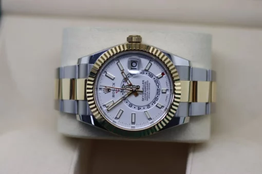 Pleasing Fake Rolex Sky-dweller 326933 Caliber 9001 Automatic Movement 42mm Gold/steel Case Mens/unisex Watch - Image 15
