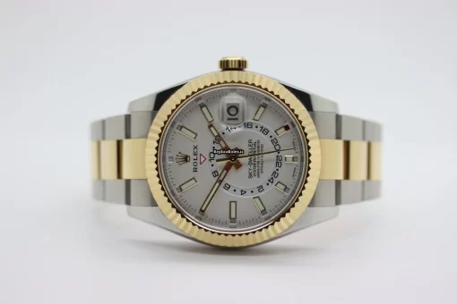 Pleasing Fake Rolex Sky-dweller 326933 Caliber 9001 Automatic Movement 42mm Gold/steel Case Mens/unisex Watch - Image 5