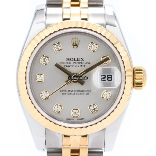 Great Replica Rolex Lady-datejust 179173g Automatic Movement 26mm Gold/steel Case Womens Watch - Image 2