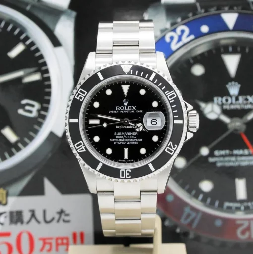 Excellent Replica Rolex Submariner Date 16610t Caliber 3135 Automatic Movement 40x47mm Steel Case Mens/unisex Watch - Image 2