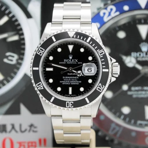 Excellent Replica Rolex Submariner Date 16610t Caliber 3135 Automatic Movement 40x47mm Steel Case Mens/unisex Watch - Image 4