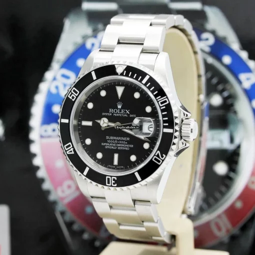 Excellent Replica Rolex Submariner Date 16610t Caliber 3135 Automatic Movement 40x47mm Steel Case Mens/unisex Watch - Image 7
