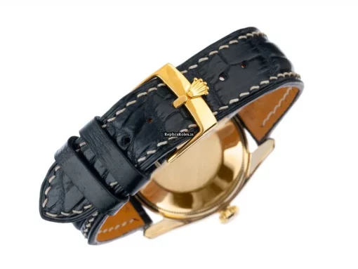 Fantastic Replica Rolex Oyster Perpetual 34 6090 A260 Automatic Movement 34mm Yellow Gold Case Mens/unisex Watch - Image 5